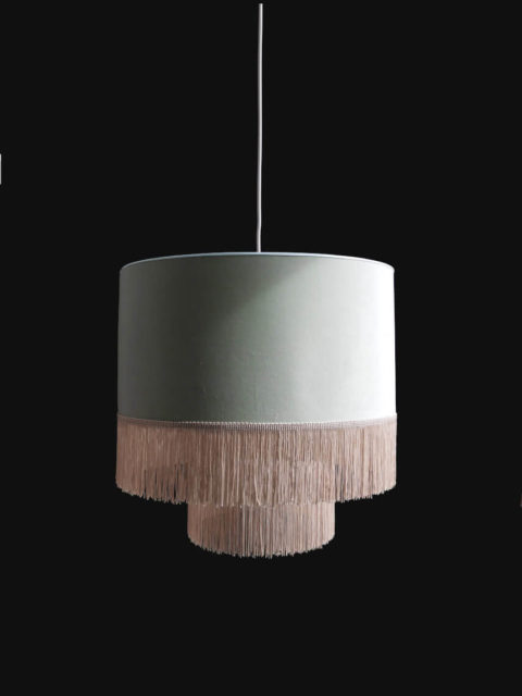 MALA LAMPADA DA TAVOLO IN CERAMICA EFFETTO CORDA CON PARALUME BEIGE IN  TESSUTO ALTEZZA CM 38 RL - Cristalensi Shop Online